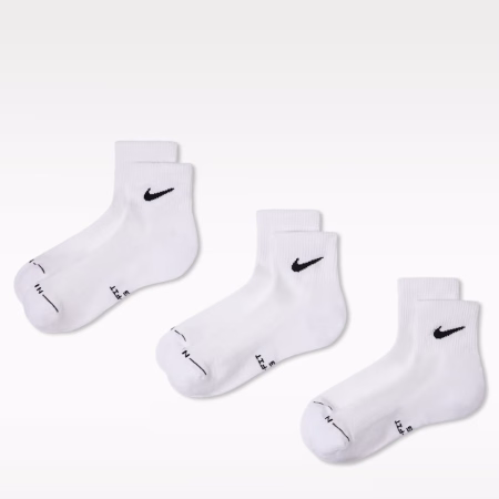 Nike Everyday Elevated Ankle Socks (3 Pairs) hvítt