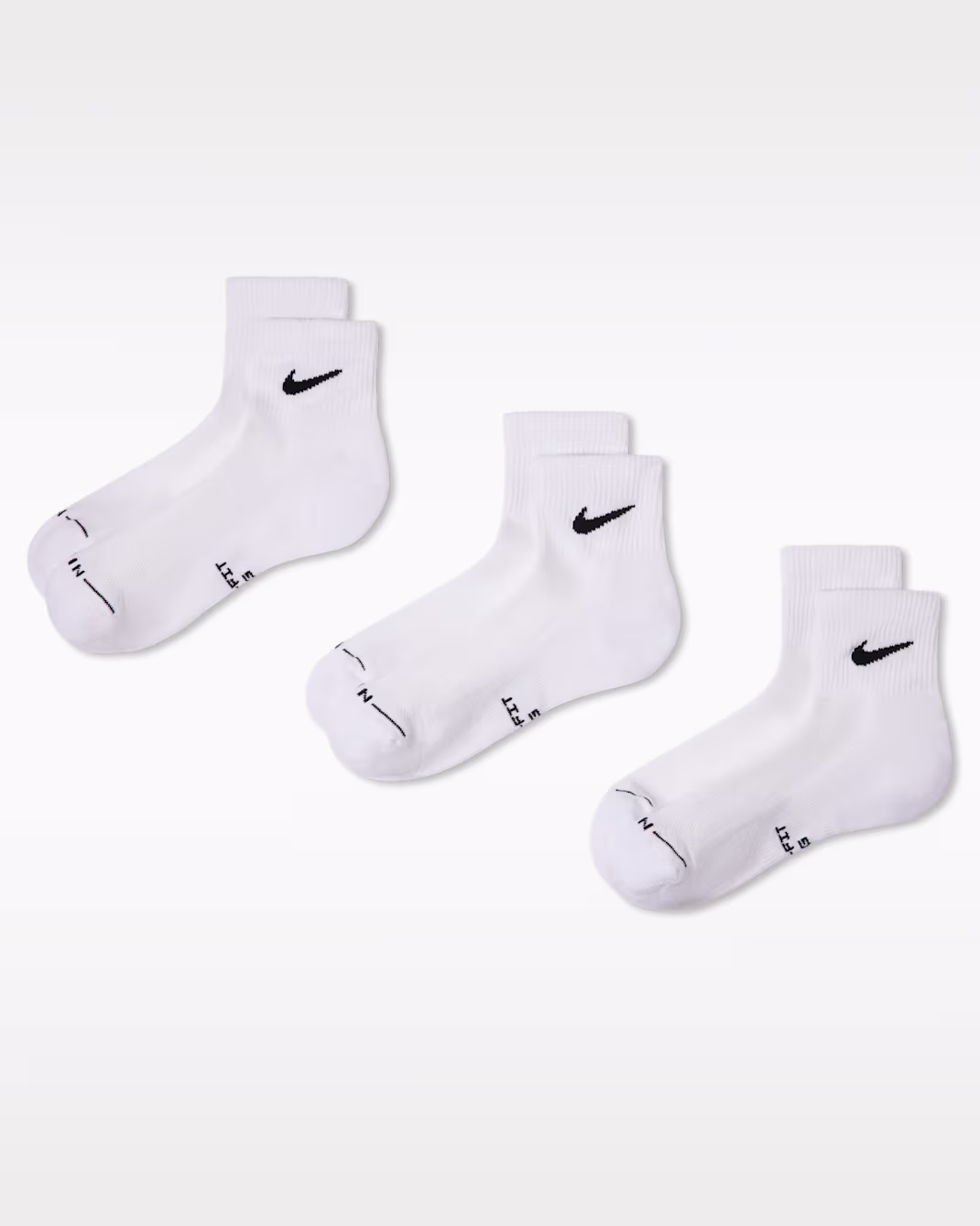 Nike Everyday Elevated Ankle Socks (3 Pairs) hvítt