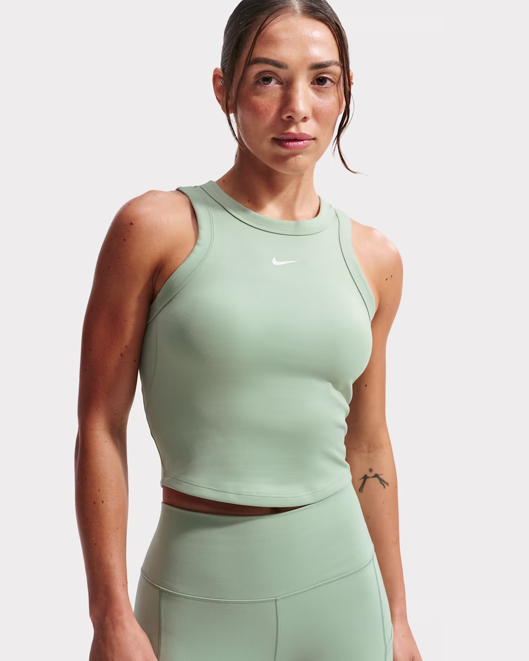 Nike One Fitted Womens Dri-FIT Cropped Tank Top - Image 6