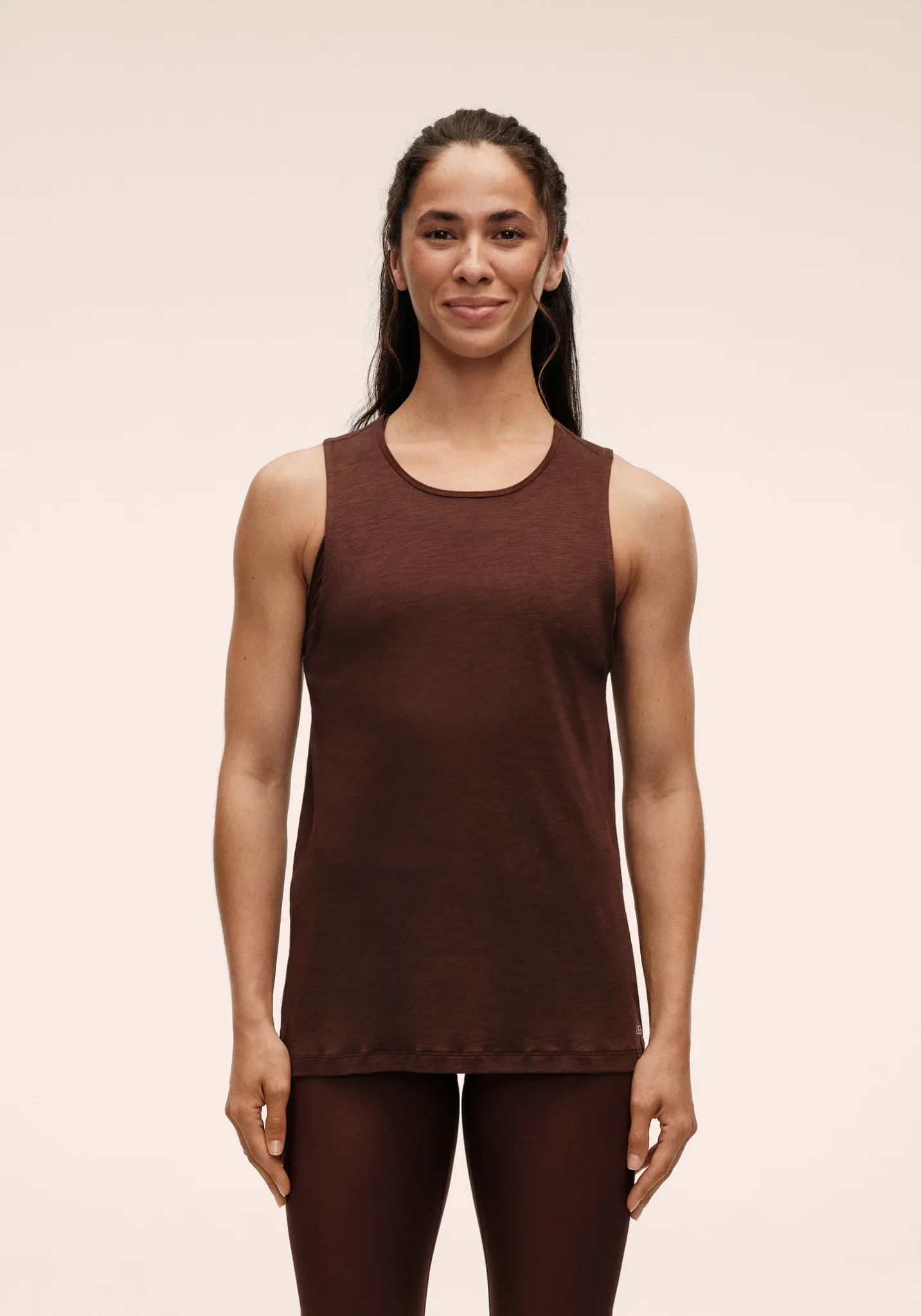 Casall Soft Texture Tank Dark Brown