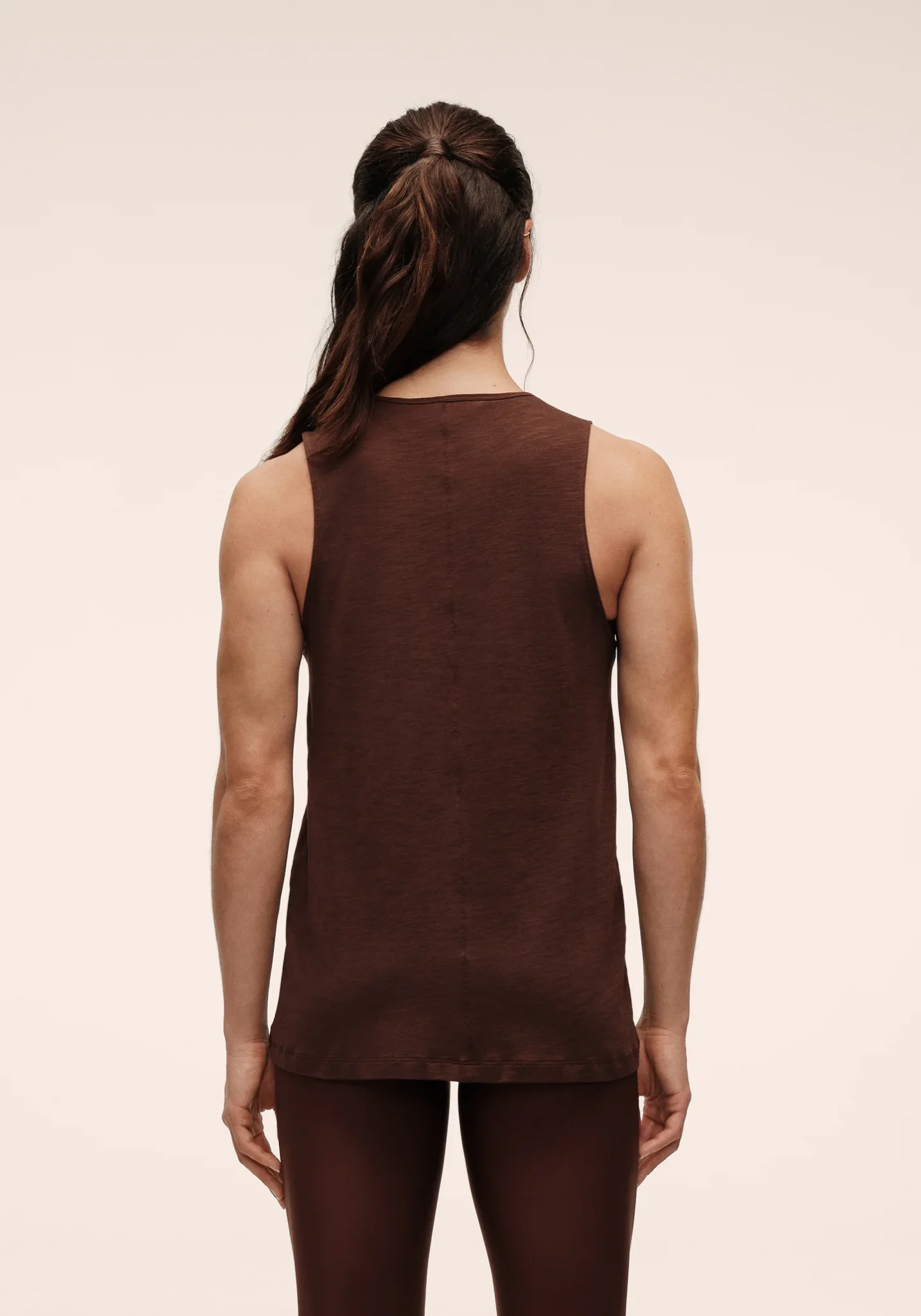 Casall Soft Texture Tank Dark Brown - Image 3