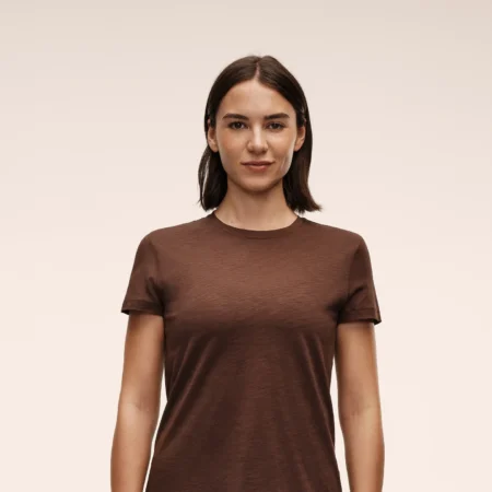 Casall Soft Texture Tee Dark Brown