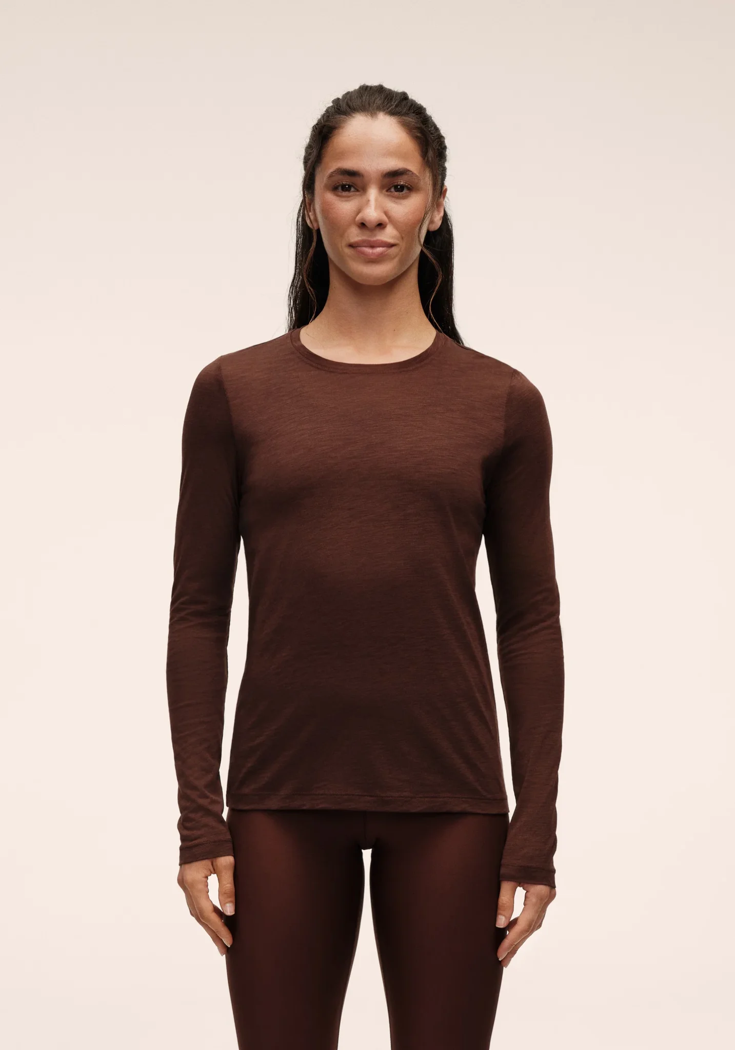 Casall Soft Texture Long Sleeve Dark Brown