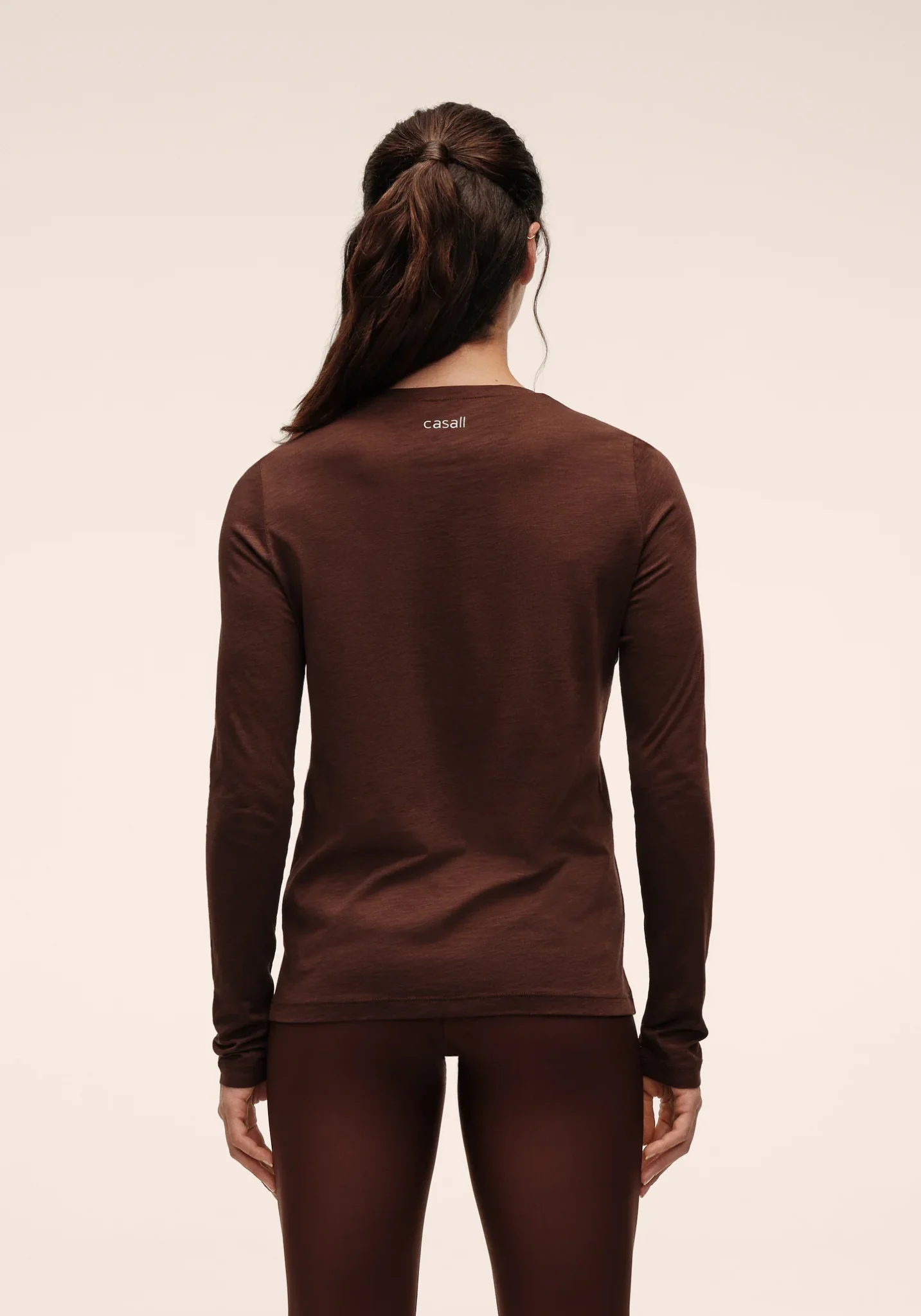 Casall Soft Texture Long Sleeve Dark Brown - Image 4