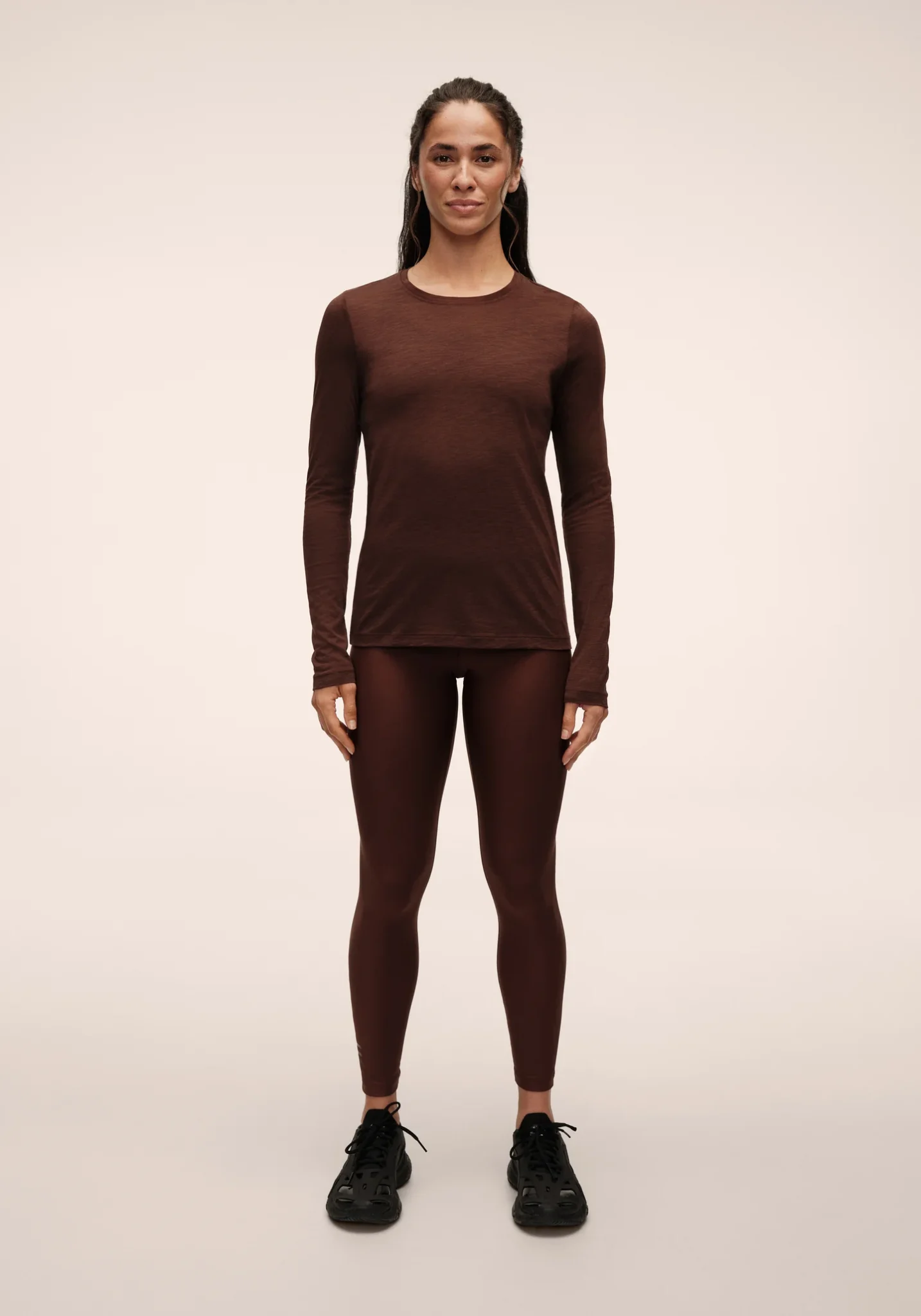 Casall Soft Texture Long Sleeve Dark Brown - Image 3