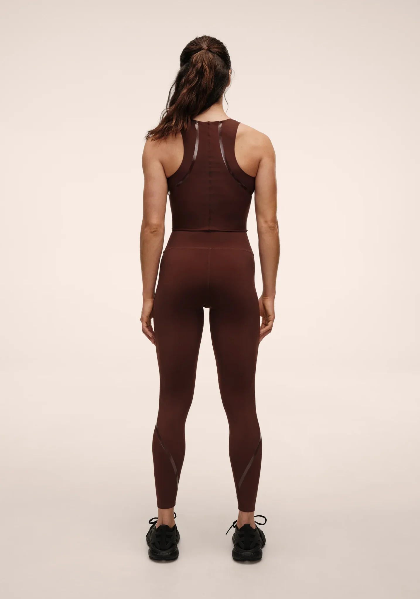Casall Sculpture 3.0 High Waist Tights Dark Brown - Image 3