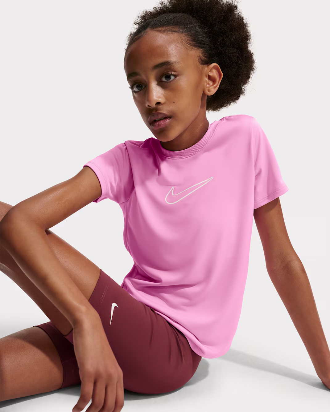 NIKE ONE GIRLS BLEIKUR STUTTERMABOLUR