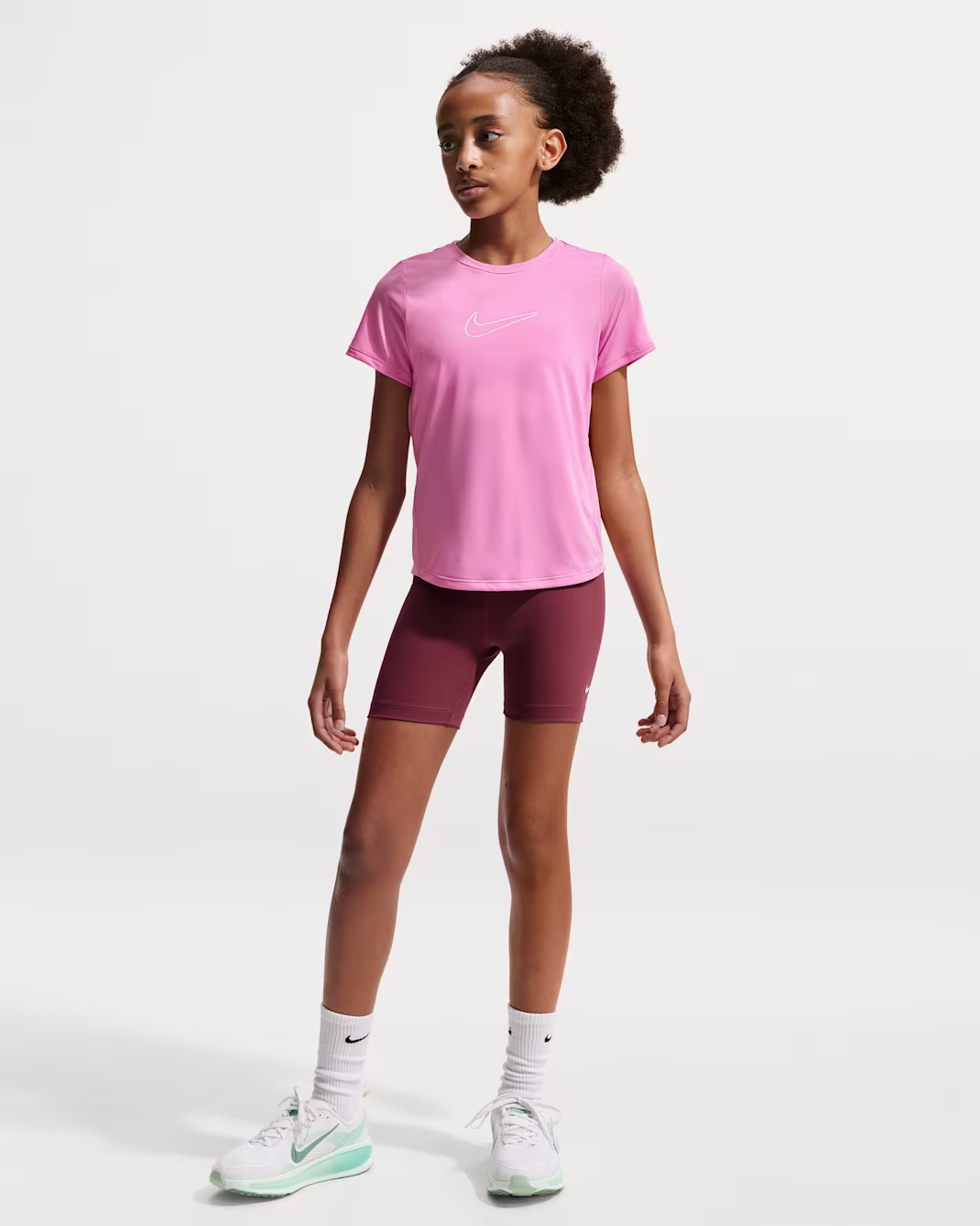 NIKE ONE GIRLS BLEIKUR STUTTERMABOLUR - Image 4