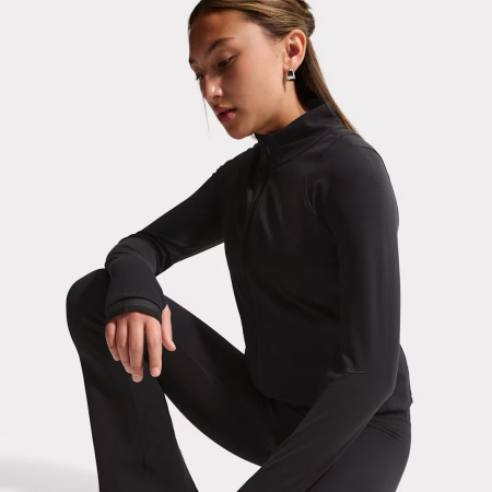 Nike Mavn Girls Dri-FIT Fitted Full-Zip Long-Sleeve Top