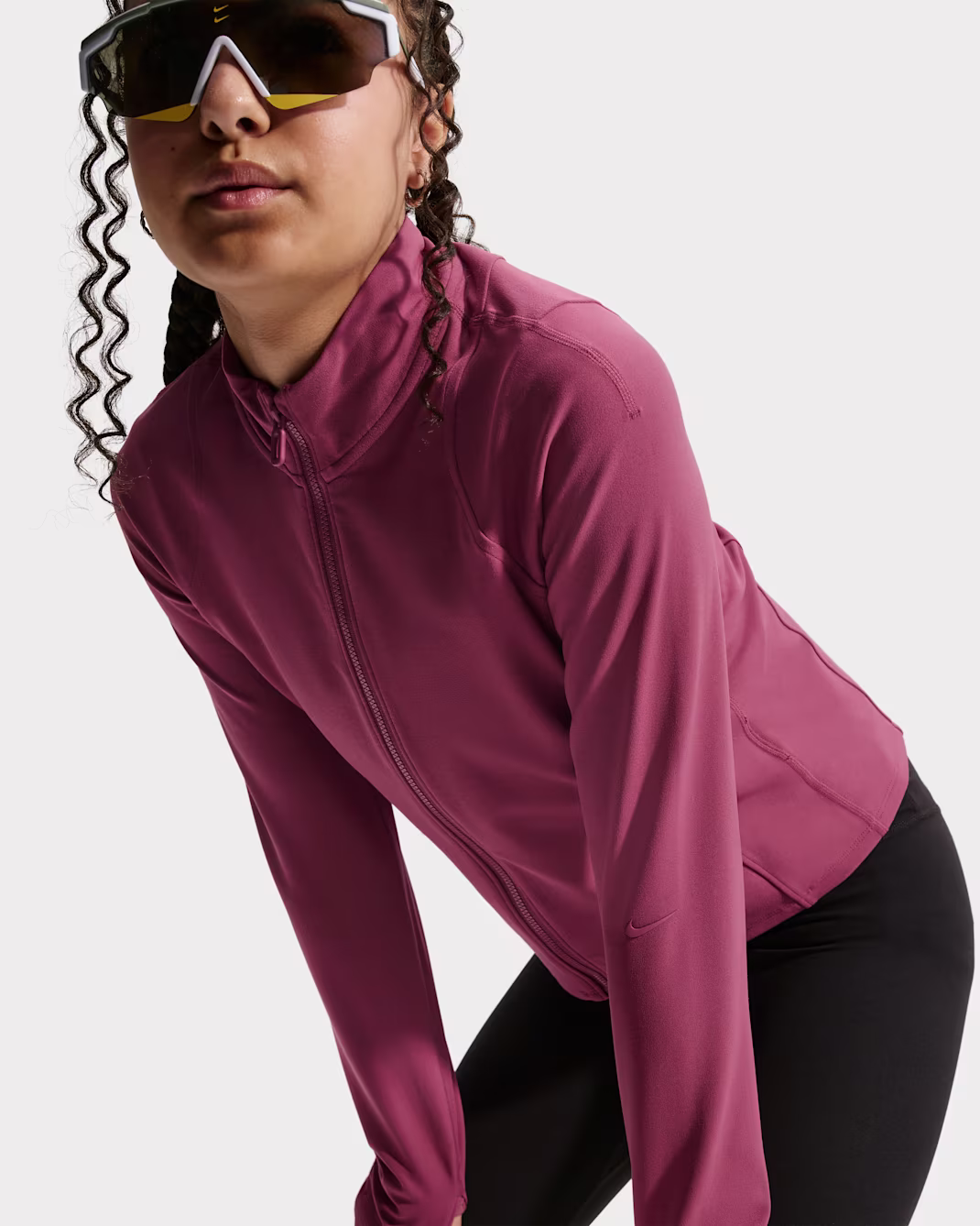 Nike Mavn Girls Dri-FIT Fitted Full-Zip Long-Sleeve Top - Image 3