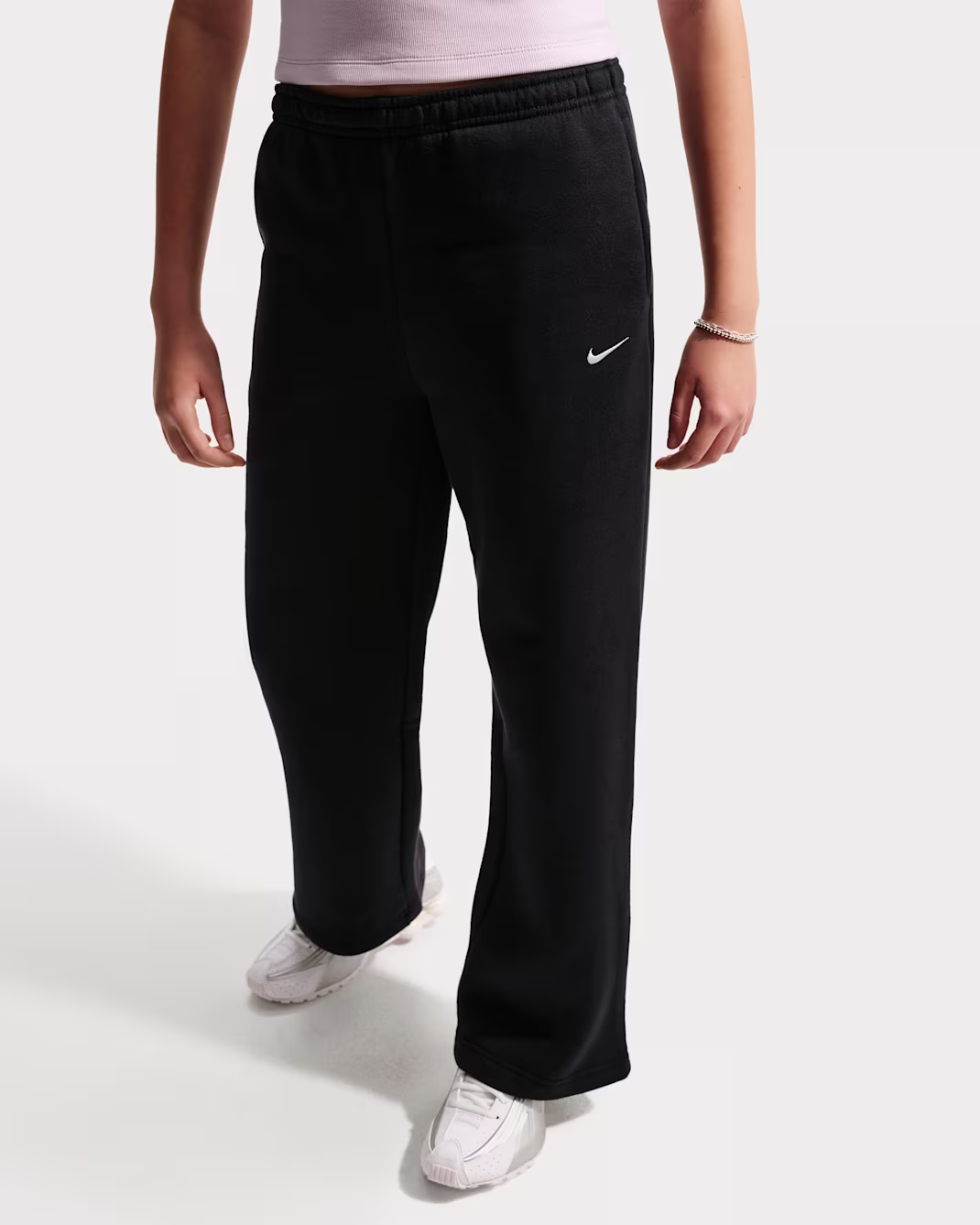 Nike Sportswear Studio Fleece Girls Open-Hem Trousers barnastærð beinar - Image 4