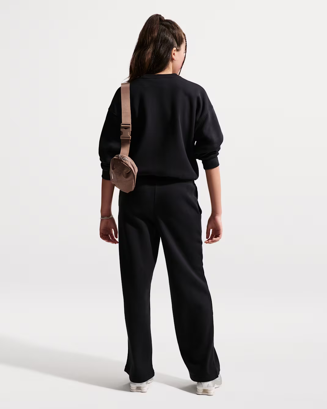 Nike Sportswear Studio Fleece Girls Open-Hem Trousers barnastærð beinar - Image 5
