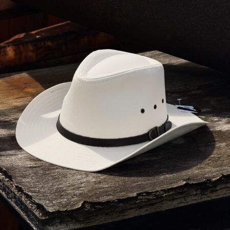 Kúrekahattur Cowgirl hvítur