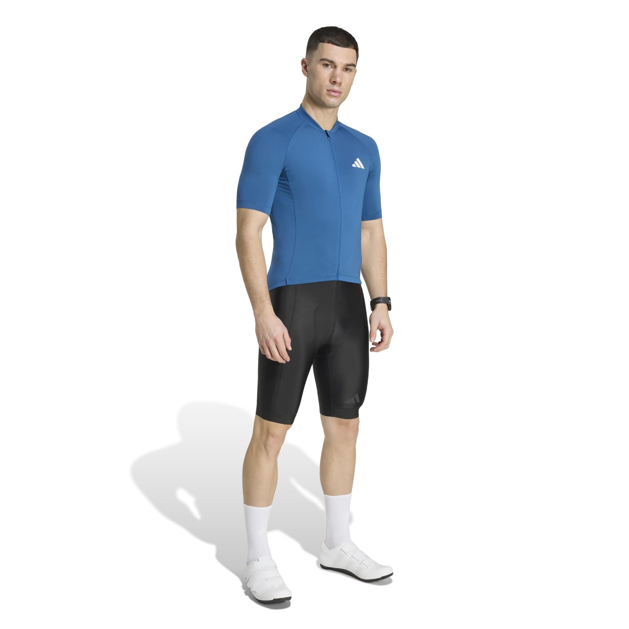 ADIDAS HJÓLABOLUR KK Blue ESSENTIALS CYCLING JERSEY - Image 4