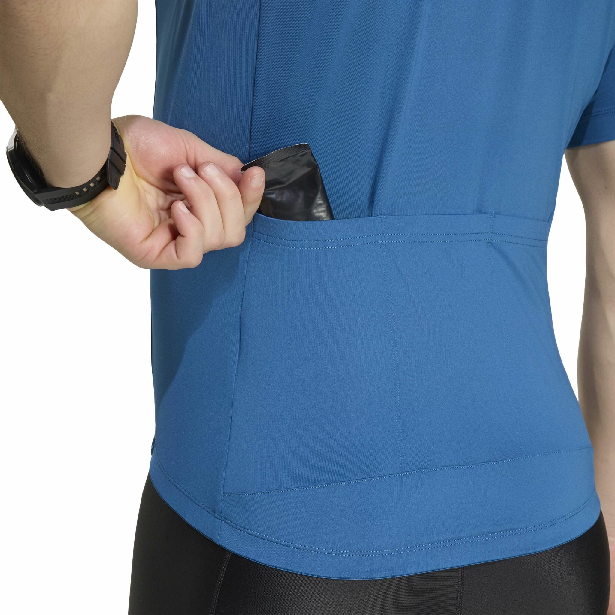 ADIDAS HJÓLABOLUR KK Blue ESSENTIALS CYCLING JERSEY - Image 2