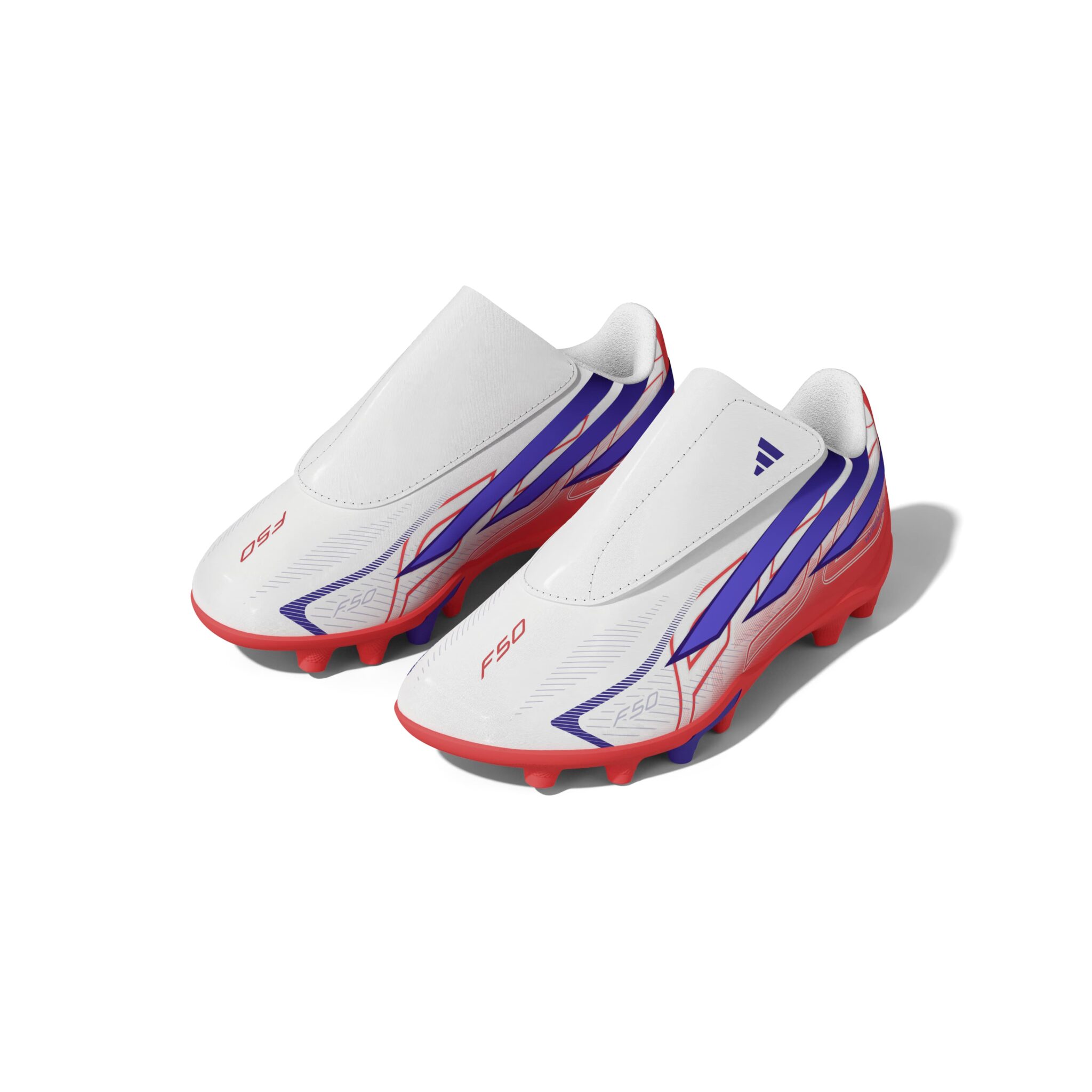 ADIDAS F50 HYPERFAST CLUB HOOK AND LOOP FIRM GROUND / MULTI GROUND FOOTBALL BOOTS KIDS - Image 4