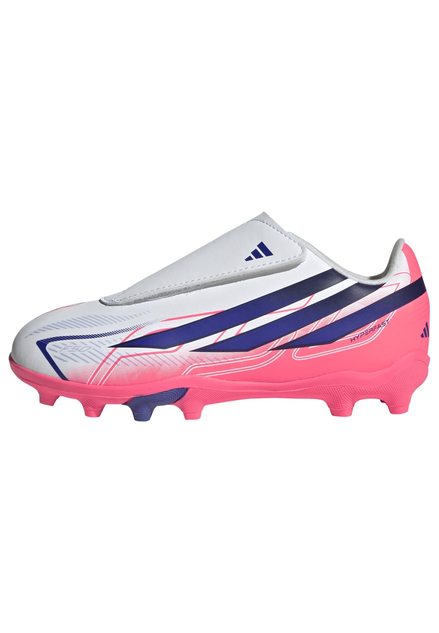 ADIDAS F50 HYPERFAST CLUB HOOK AND LOOP FIRM GROUND / MULTI GROUND FOOTBALL BOOTS KIDS - Image 2