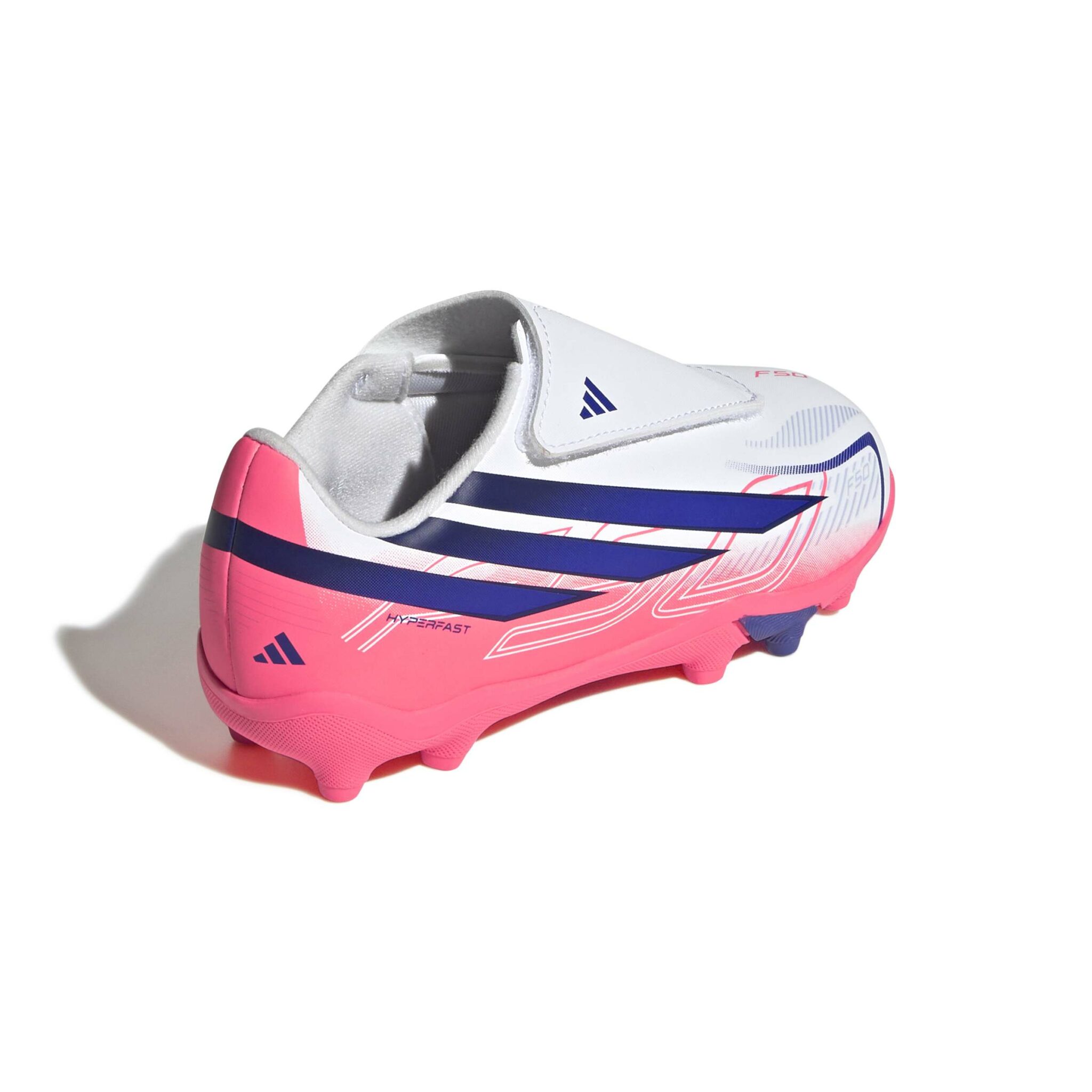 ADIDAS F50 HYPERFAST CLUB HOOK AND LOOP FIRM GROUND / MULTI GROUND FOOTBALL BOOTS KIDS - Image 8