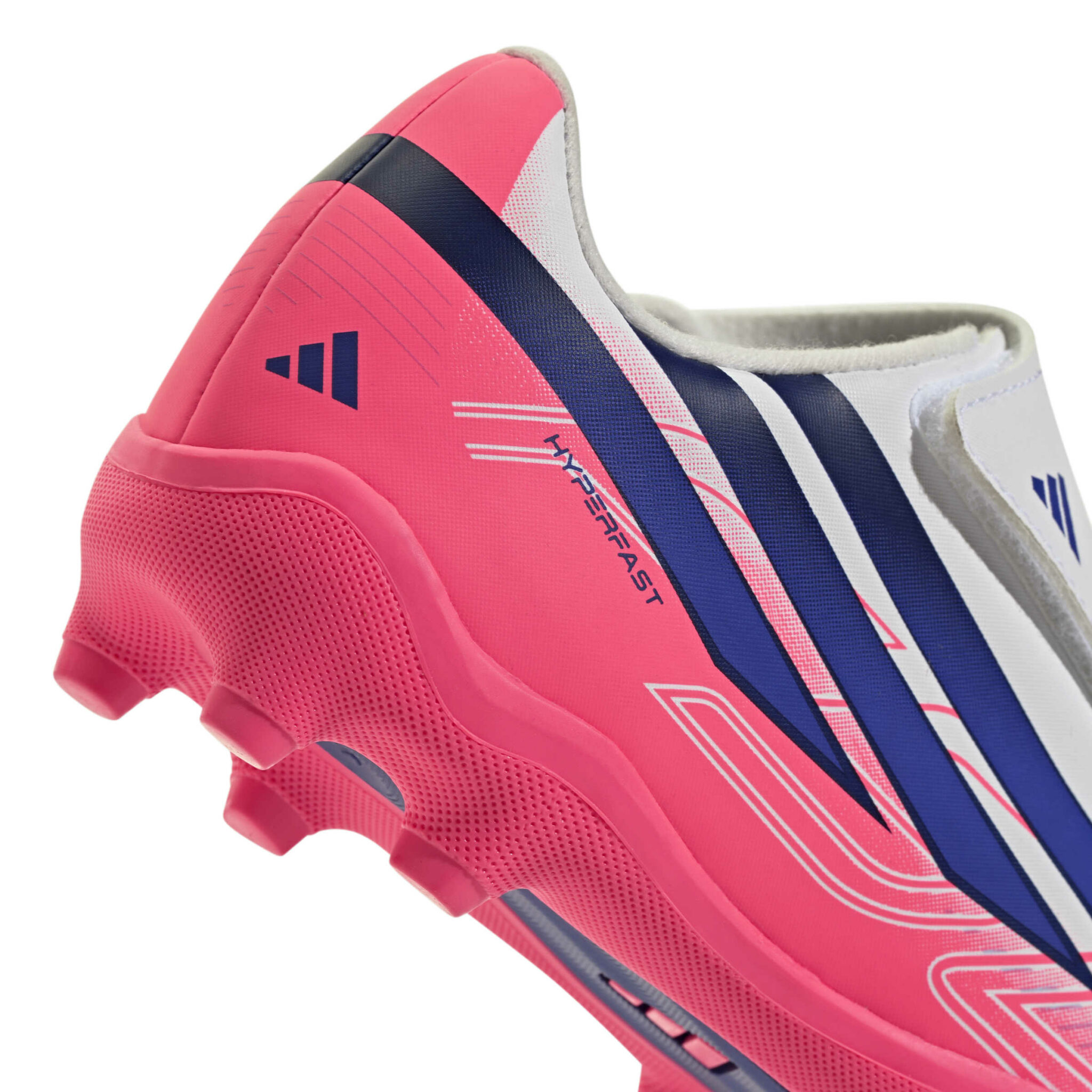 ADIDAS F50 HYPERFAST CLUB HOOK AND LOOP FIRM GROUND / MULTI GROUND FOOTBALL BOOTS KIDS - Image 6