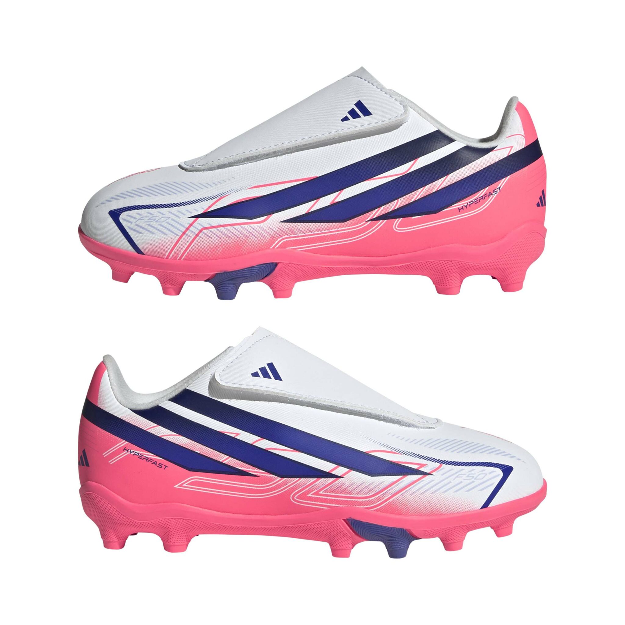 ADIDAS F50 HYPERFAST CLUB HOOK AND LOOP FIRM GROUND / MULTI GROUND FOOTBALL BOOTS KIDS - Image 5