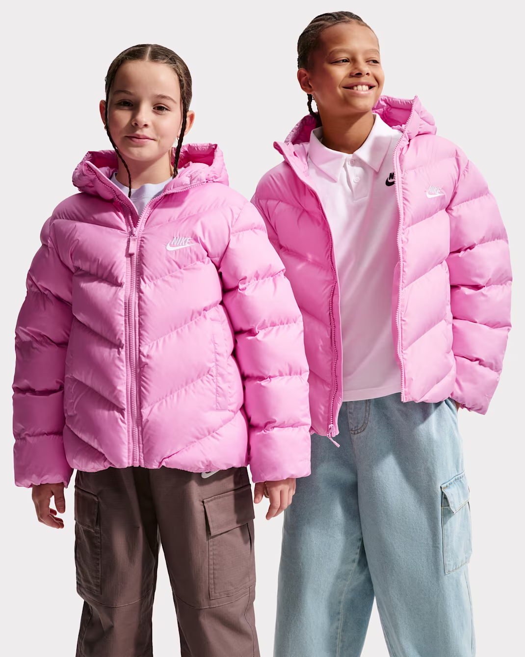 Nike úlpa bleik- barna All Day Play Older Kids Therma-FIT Loose-Fit Puffer Jacket - Image 7