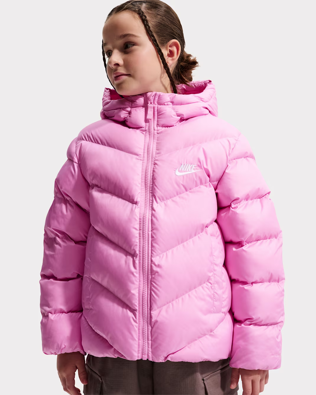 Nike úlpa bleik- barna All Day Play Older Kids Therma-FIT Loose-Fit Puffer Jacket - Image 8