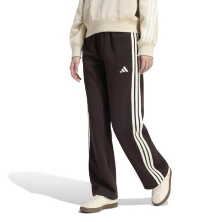 Adidas Essentials 3-Stripes Open-Hem French Terry Pants - Beinar Buxur Brúnar