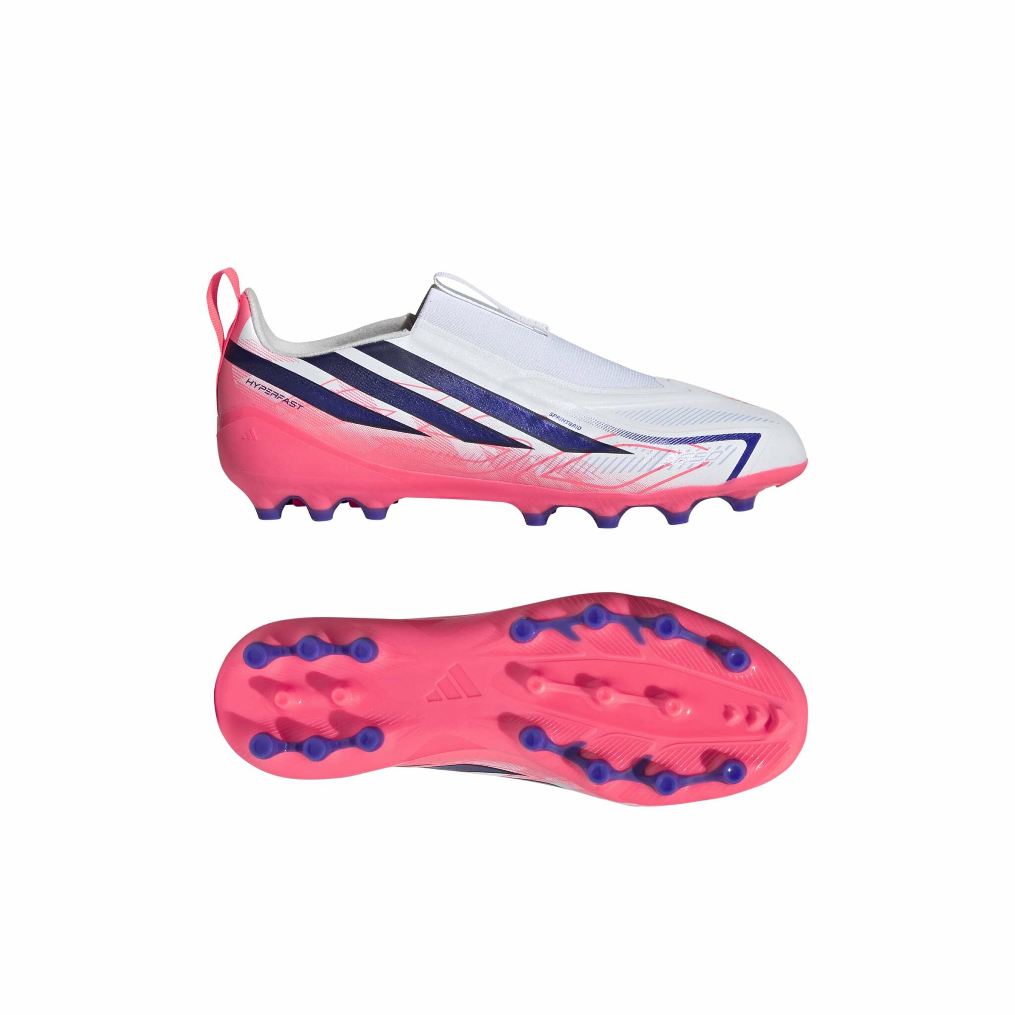 ADIDAS F50 HYPERFAST LEAGUE LACELESS ARTIFICIAL GRASS FOOTBALL BOOTS KIDS - Image 8