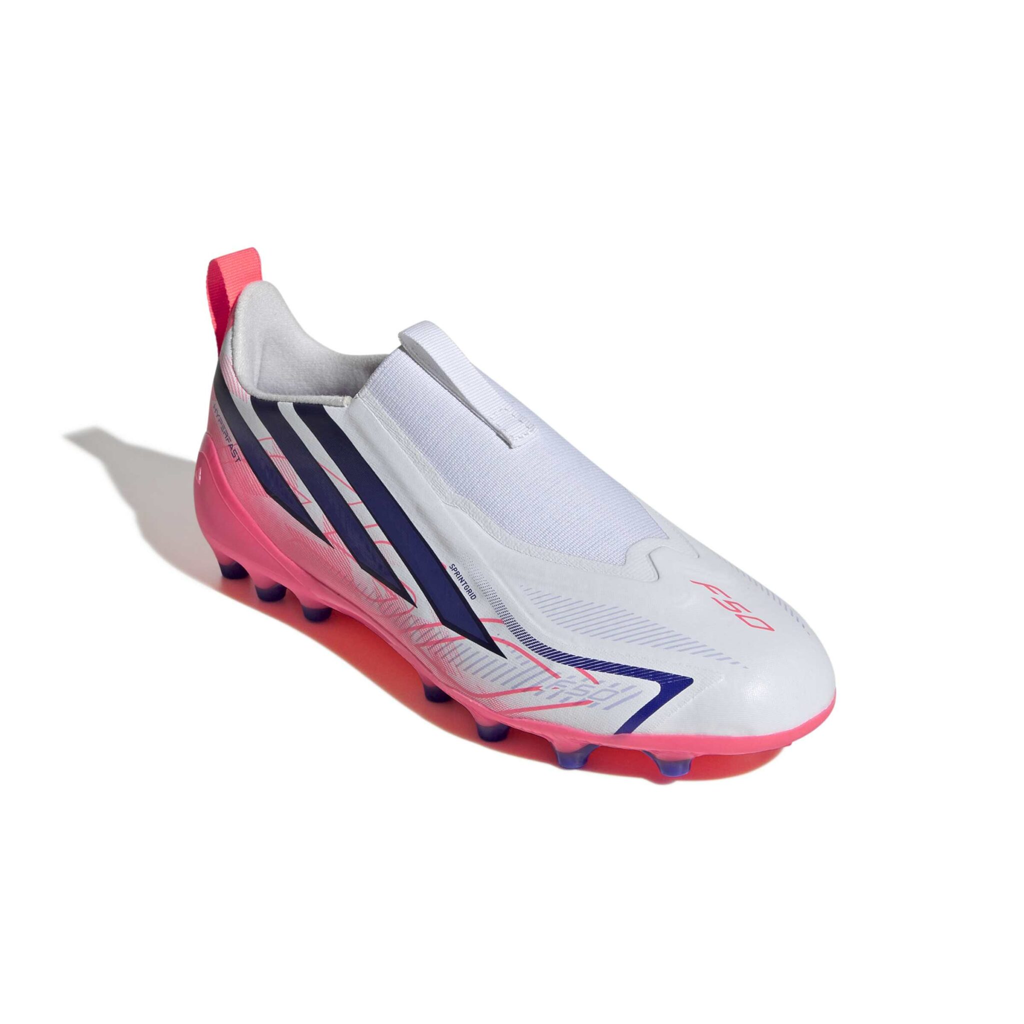 ADIDAS F50 HYPERFAST LEAGUE LACELESS ARTIFICIAL GRASS FOOTBALL BOOTS KIDS - Image 10