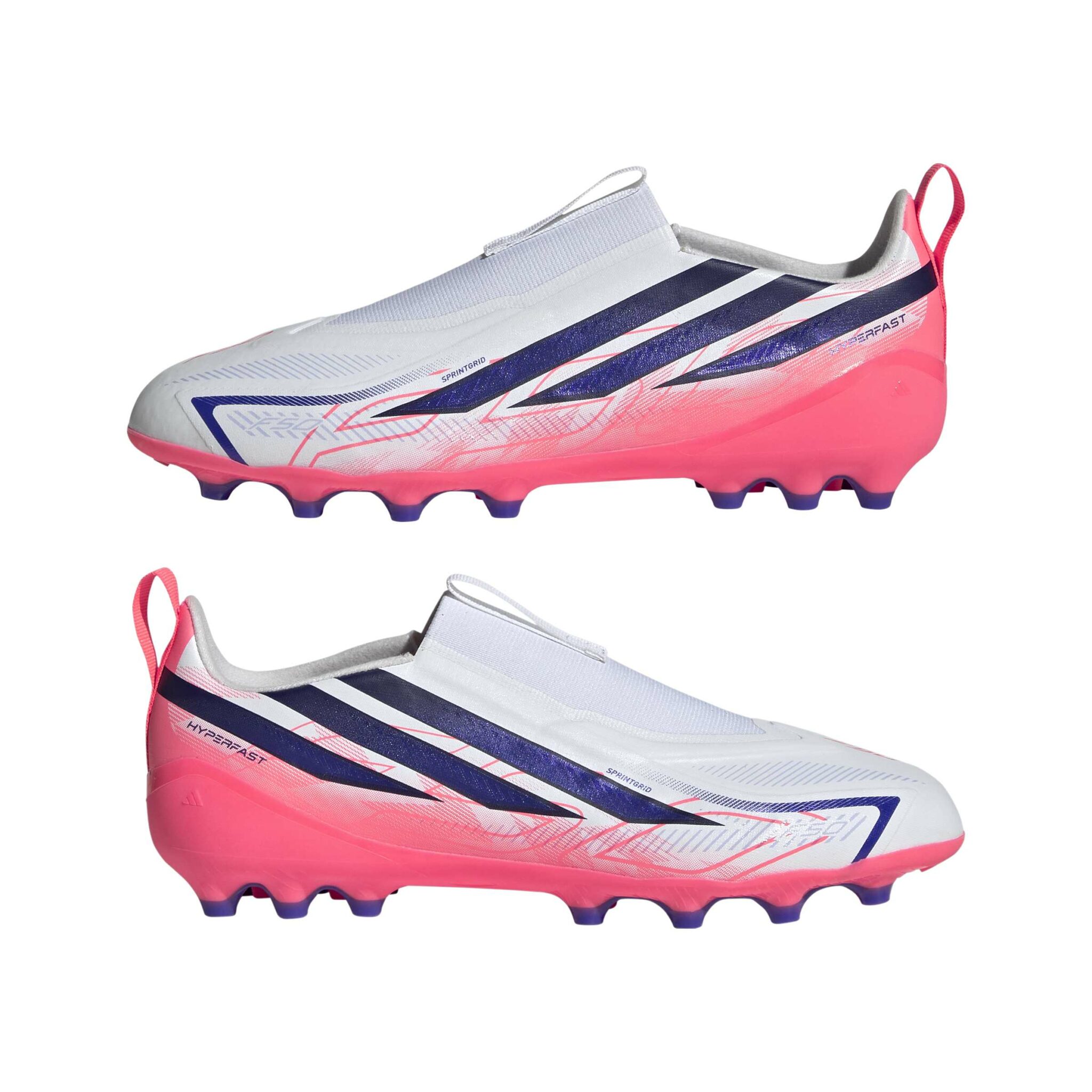 ADIDAS F50 HYPERFAST LEAGUE LACELESS ARTIFICIAL GRASS FOOTBALL BOOTS KIDS