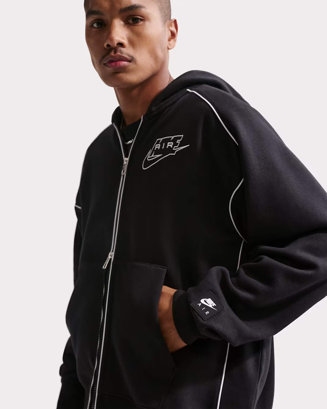 Nike Air Mens Full-Zip Fleece Hoodie - Image 5