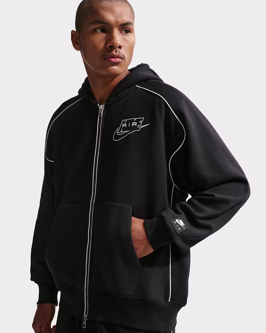 Nike Air Mens Full-Zip Fleece Hoodie - Image 2
