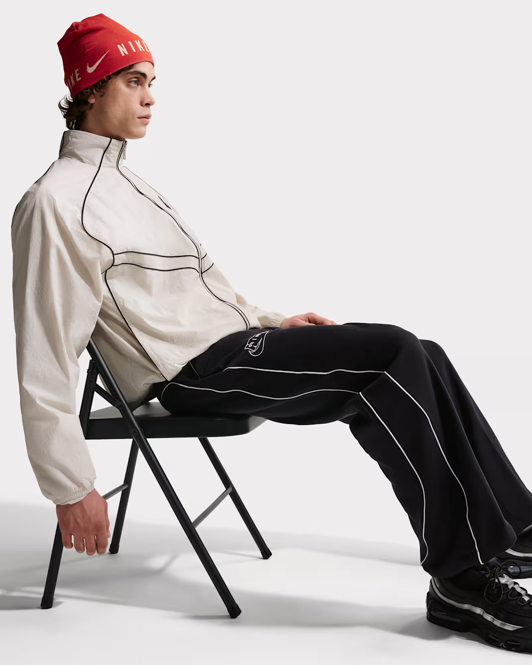 Nike Air Open-hem Fleece Trousers Black - Image 3