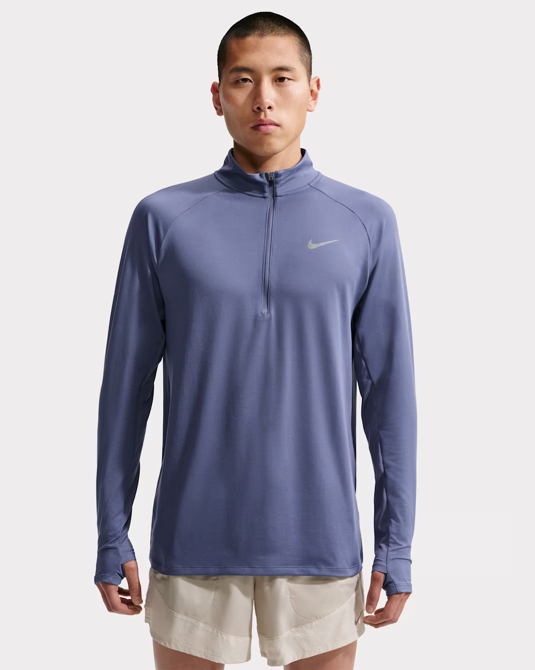 Nike MENS STRIDE 1/4 ZIP BLUE HÁLFRENND PEYSA HERRA