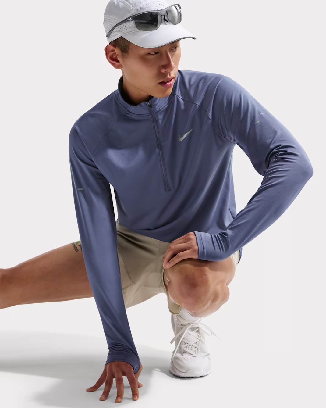 Nike MENS STRIDE 1/4 ZIP BLUE HÁLFRENND PEYSA HERRA - Image 4
