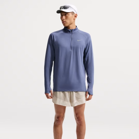 NIKE MENS STRIDE 1/4 ZIP NVY hálfrenndpeysa