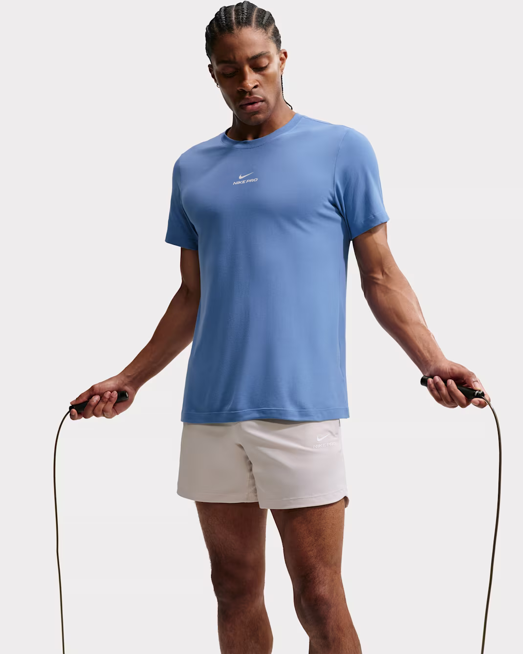 Nike Pro Mens Dri-FIT T-Shirt Blue - Image 2
