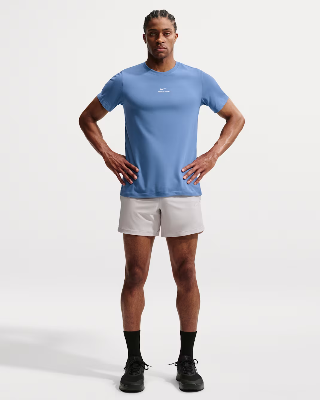 Nike Pro Mens Dri-FIT T-Shirt Blue - Image 4