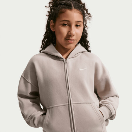 Nike Studio Fleece Full Zip Hoodie Junior beige