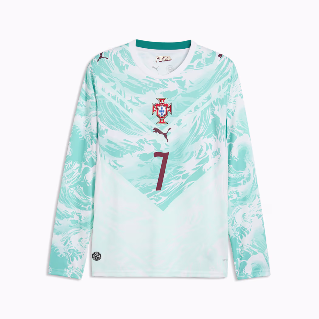 Puma Portugal Long Sleeve Away Player Jersey Men Ronaldo merkt - Image 5