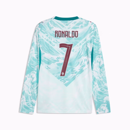 Puma Portugal Long Sleeve Away Player Jersey Men Ronaldo merkt