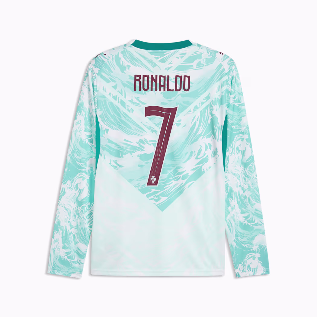 Puma Portugal Long Sleeve Away Player Jersey Men Ronaldo merkt