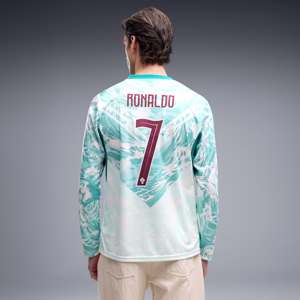 Puma Portugal Long Sleeve Away Player Jersey Men Ronaldo merkt - Image 2