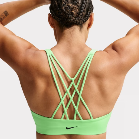 NIKE WOMENS INDY STRAPPY BRA GREEN