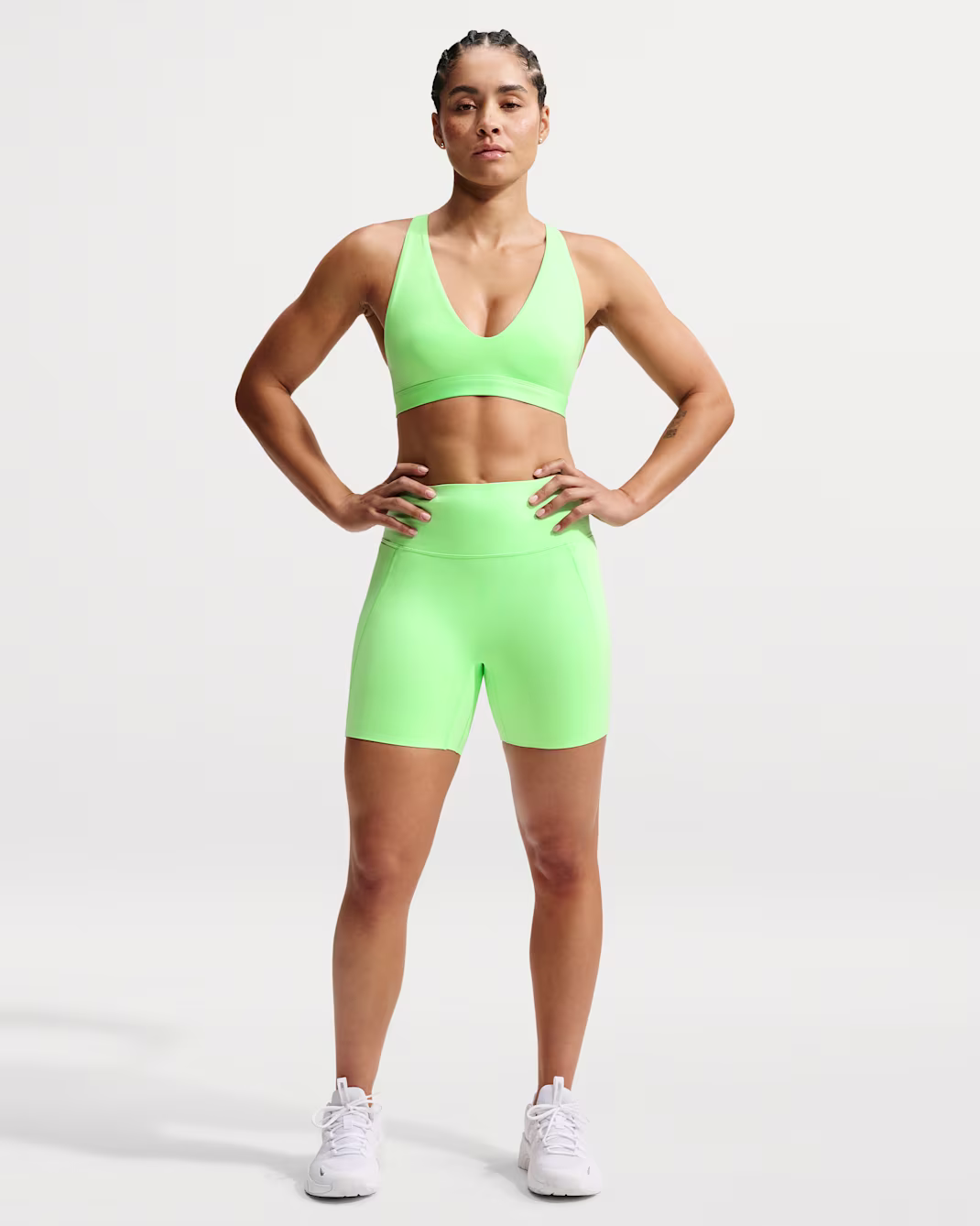 NIKE WOMENS INDY STRAPPY BRA GREEN - Image 4