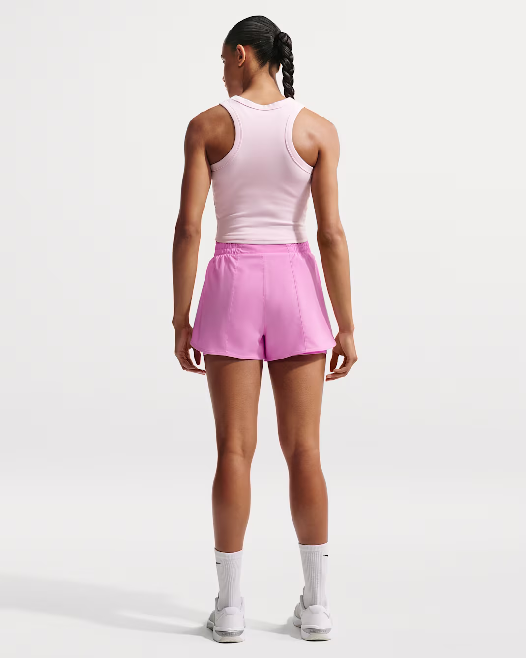 Nike One Womens Dri-FIT High-Waisted 3" 2-in-1 Shorts Stuttbuxur bleikar - bleikur pink - Image 5