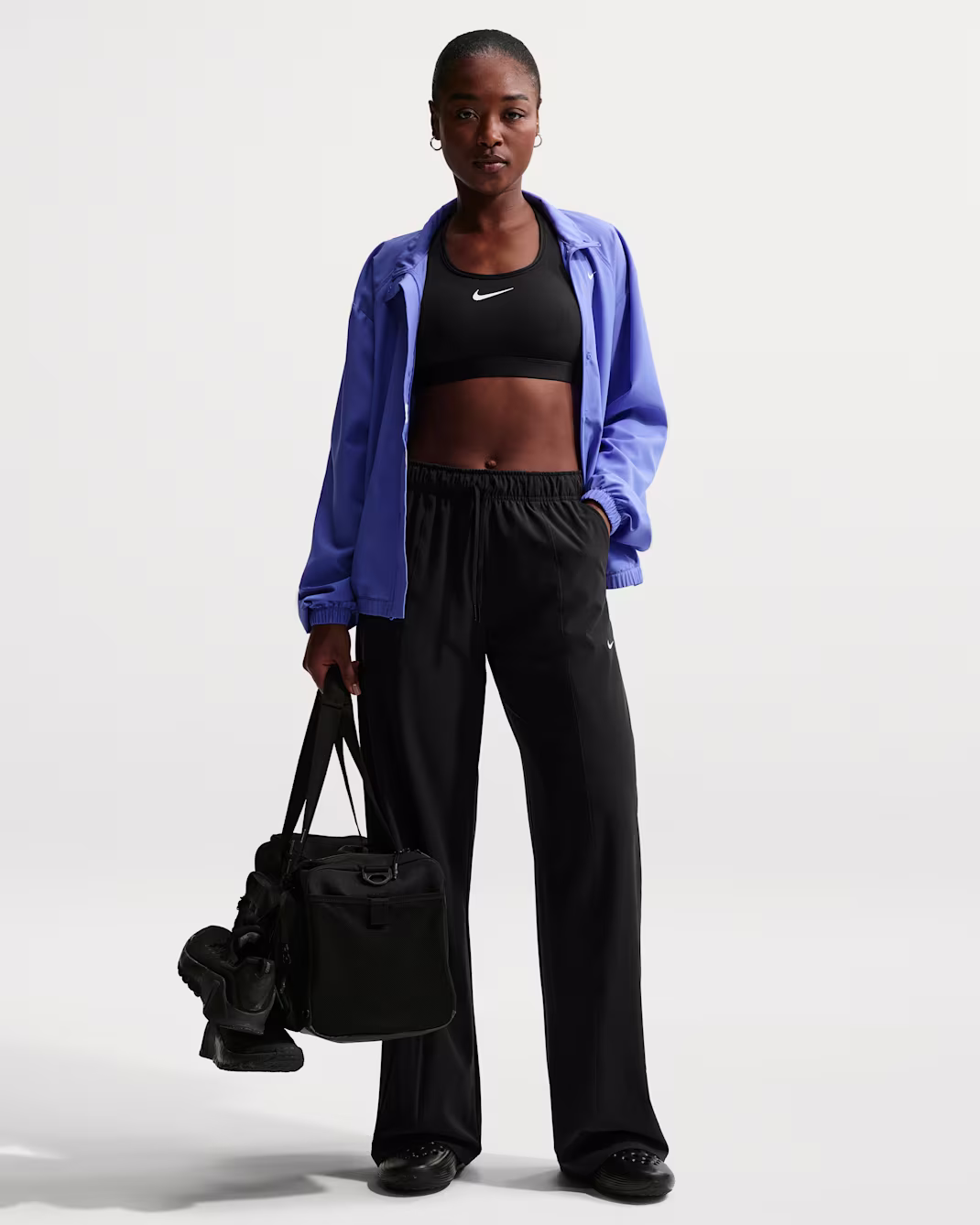 Nike One Womens Dri-FIT Woven Wide-Leg Pants - Image 4