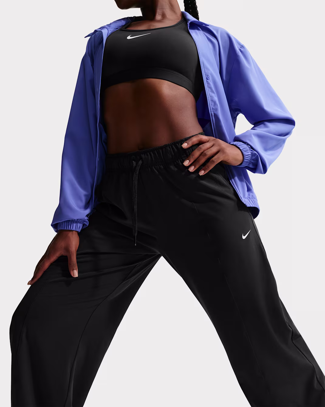 Nike One Womens Dri-FIT Woven Wide-Leg Pants - Image 5