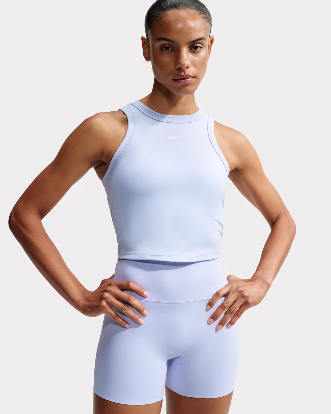 Nike One Fitted Women's Dri-FIT Cropped Tank Top BLUE