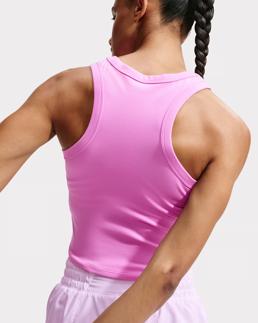 NIKE WOMENS FITTED TANK TOP PINK BLEIKUR - Image 5